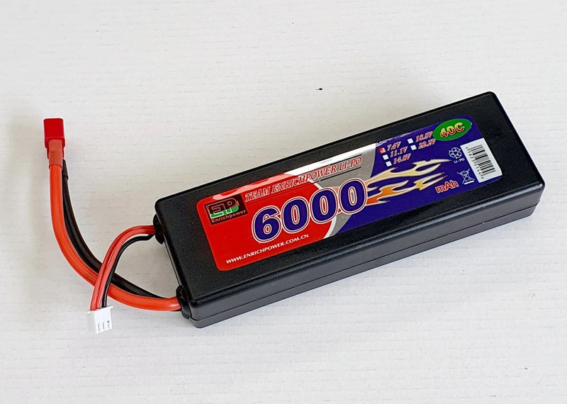 Enrich Power LP2S-6000 HC Li-Po 7.4v 6000mAh 40C Deans
