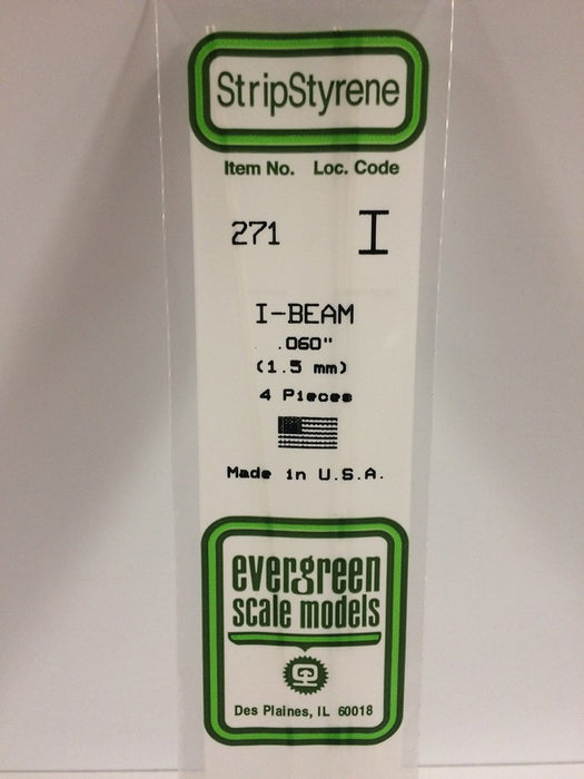 Evergreen 271 Styrene I-Beam (0.060 X 14") - 4 pieces (10908968903)