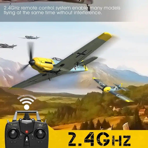 RC Plane - Ready To Fly - WWII Messerschmitt BF109 400mm With 4Ch Remote and Gyro (8338260689133)
