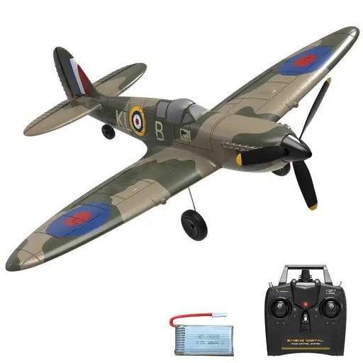 RC Plane - Ready To Fly - WWII Spitfire 400mm With 4Ch Remote and Gyro (8338260721901)