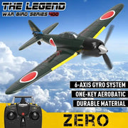 RC Plane - Ready To Fly - WWII Japanese Zero 400mm With 4Ch Remote and Gyro - Hobby City NZ (9104516251885)