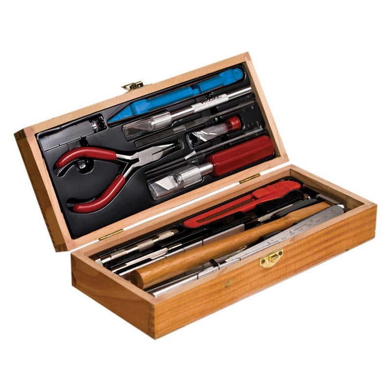Excel 44289 Deluxe Tools Set w/Wooden Box - Hobby City NZ