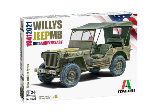 Italeri 1/24 3635 Willys Jeep Mb "80Th" Anniversary (8219035664621)