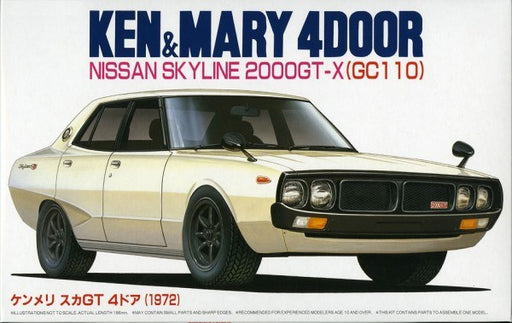 Fujimi 046228 1/24 1972 Nissan Skyline 2000GT-X (GC110) - Ken + Mary 4-Door (8324799529197)