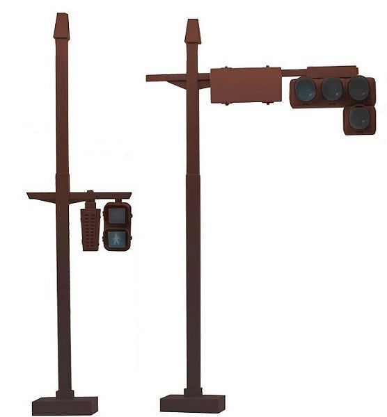 xFujimi 116556 1/24 The Signal Set Special Edition - Vehicle and Crosswalk Signals (Brown) (6660652040241)