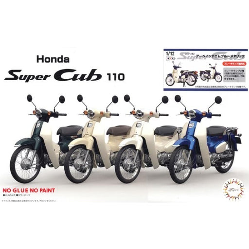 Fujimi 141961 1/12 Honda Super Cub 110 (Urbane Denim Blue Metallic) - Snap Kit - Hobby City NZ