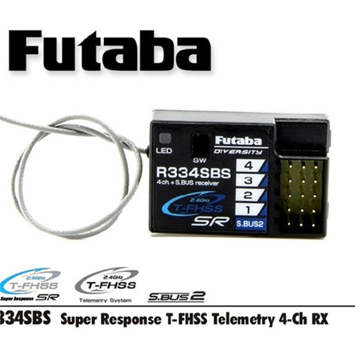 Futaba 334SBS RX R334SBS 4CH 2.4GHZ T-FHSS SR FOR 7PX (8446604673261)