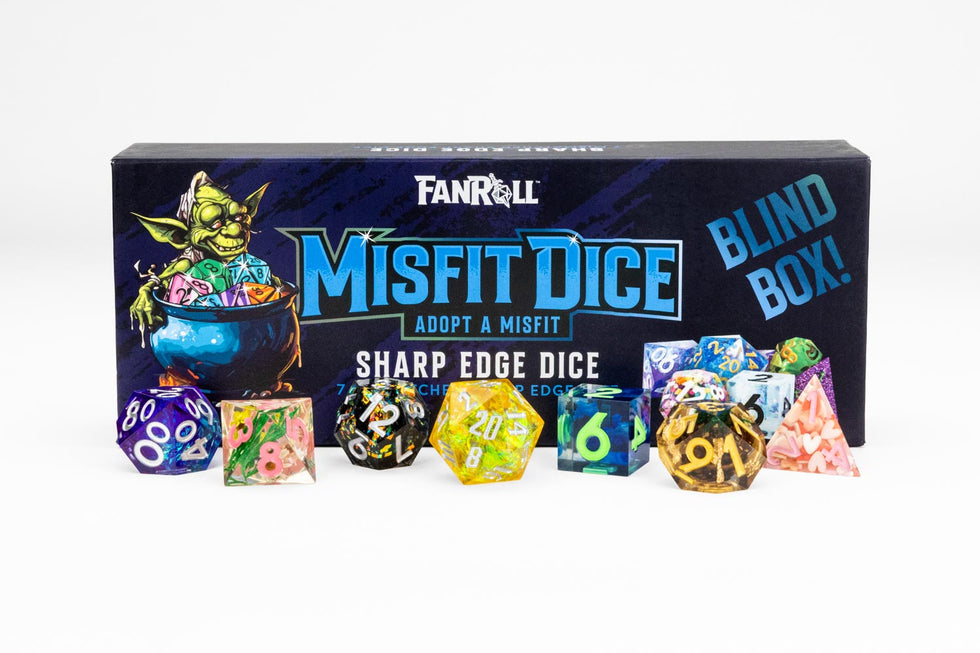 MDG FanRoll Mystery Misfit Sharp Edge Resin Polyhedral Dice Set - MDG9208