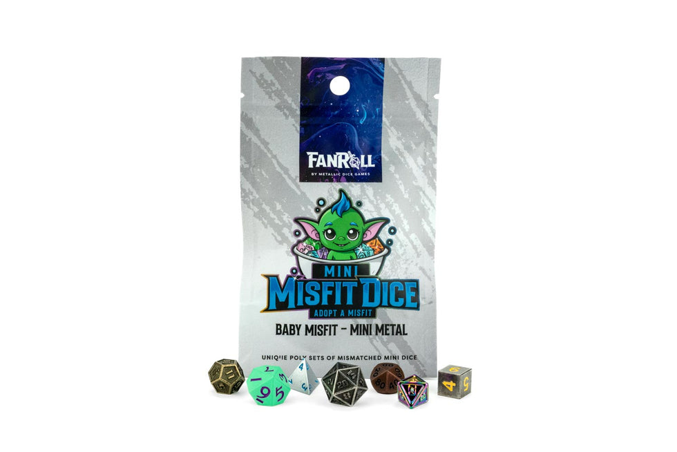 MDG FanRoll Mystery Misfit Mini Metal Polyhedral Dice Set - MDG9209