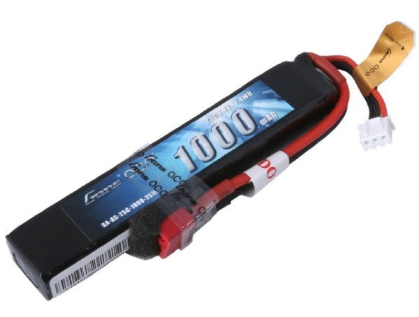 Gens Ace GA1000-2S25-AS 1000mAh 25C 2S 7.4v Airsoft Gun Lipo Battery