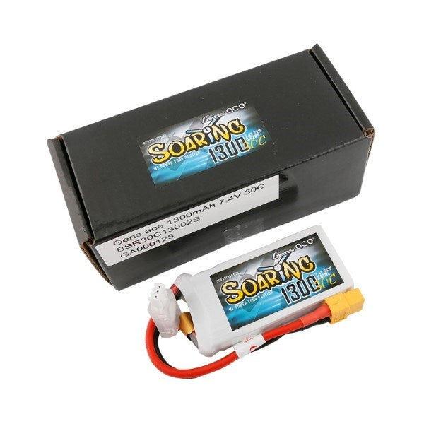 Gens Ace GA1300-2S30-S-XT60 1300mAh 2S 7.4v 30C with XT60
