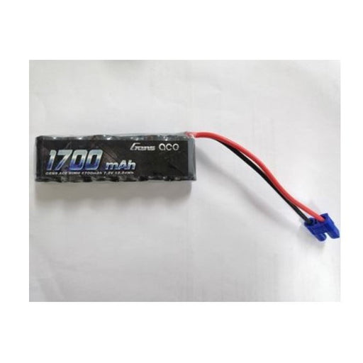 Gens Ace 7.2V NiMh 1700mAh 2/3A Stick Battery pack w/EC3 & Quality 16Awg silicone Lead (8324273701101)