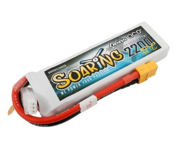 Gens Ace GA2200-2S30-S-XT60 2200mAh 2S 7.4v 30C with XT60