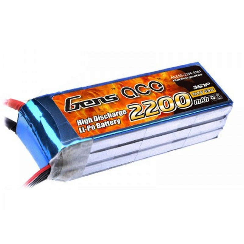 Gens-Ace 2200mAh 11.1V 3S1P 45C - Hobby City NZ