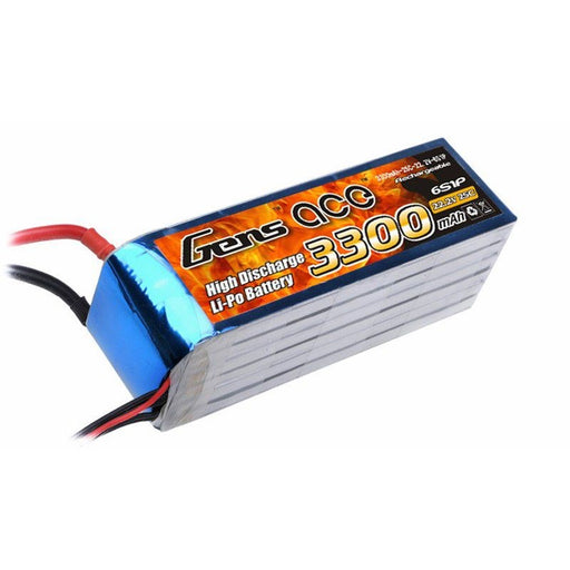 Gens Ace GA3300-6S45-EC5 3300mAh 6S 22.2v 45C 137x42x44mm 568g With EC5 Plug - Hobby City NZ