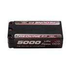 Gens Ace Redline 2.0 5000mAh 2S 140C 7.4V HardCase 63# Shorty Lipo Battery with 5.0mm Bullet Connector - GA5000-2S140-S-RL2.0