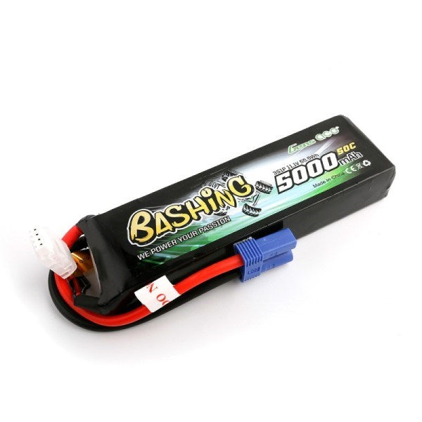 Gens Ace 5000mAh 3S1P 11.1V 60C LiPo w/EC5 Plug - Bashing Series