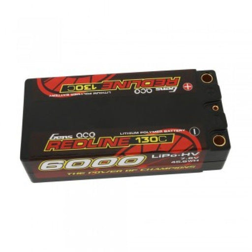 Gens Ace GA6000-2S130-S-RS-HV Gens Ace Redline HV 6000mAh 7.6v 130C Shorty Lipo Battery 5mm Bullet 220g 96x46x25mm (8180166820077)