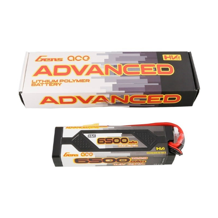 Gens Ace GA6500-3S100-HV-A Gens ace Advanced 6500mAh 11.4V 100C 3S1P HardCase Lipo Battery Pack 60# with EC5 Plug