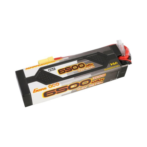 Gens Ace GA6500-3S100-HV-A Gens ace Advanced 6500mAh 11.4V 100C 3S1P HardCase Lipo Battery Pack 60# with EC5 Plug - Hobby City NZ