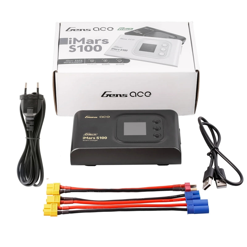 Gens Ace IMars S100 G-Tech Smart AC Balance Battery Charger 1-6S LiPo 10A/100W (2)