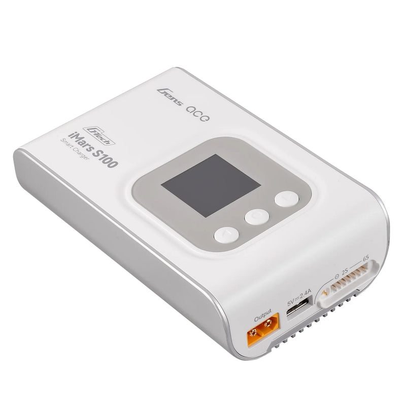 Gens Ace IMars S100 G-Tech Smart AC Balance Battery Charger 1-6S LiPo 10A/100W White (5)