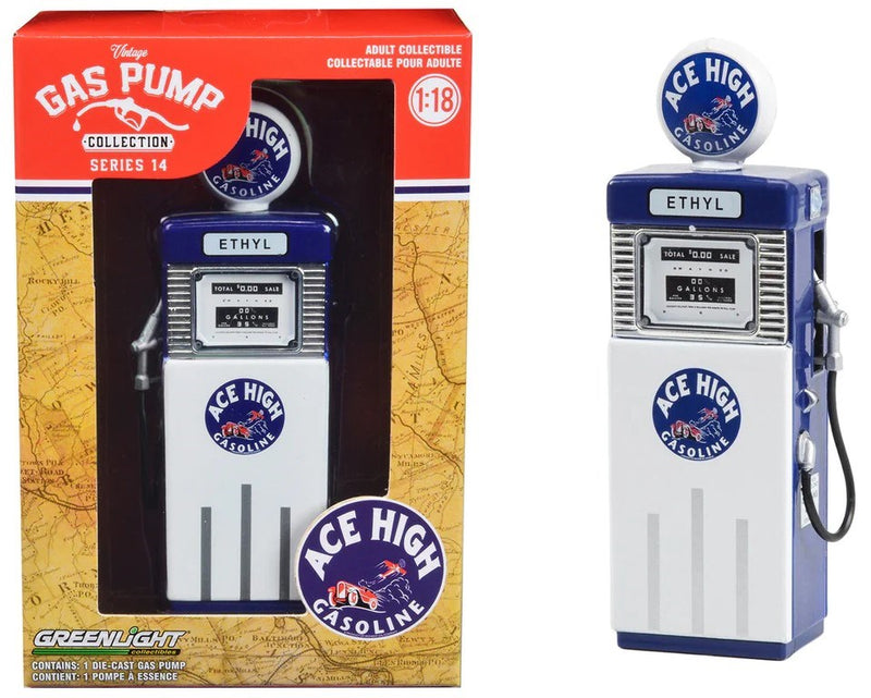 Greenlight GL-14140-B 1/18 1951 Wayne 505 Gas Pump- Ace High (8404528169197)