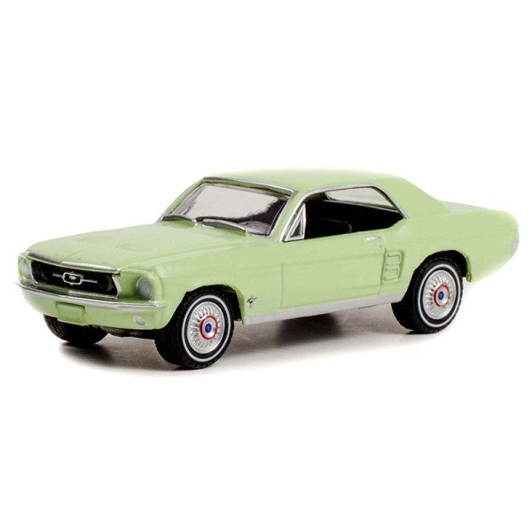 GreenLight 30353 1/64 1967 Ford Mustang Coupe (Limelite Green) - "She Country Special" Goodro Ford (8112398631149)
