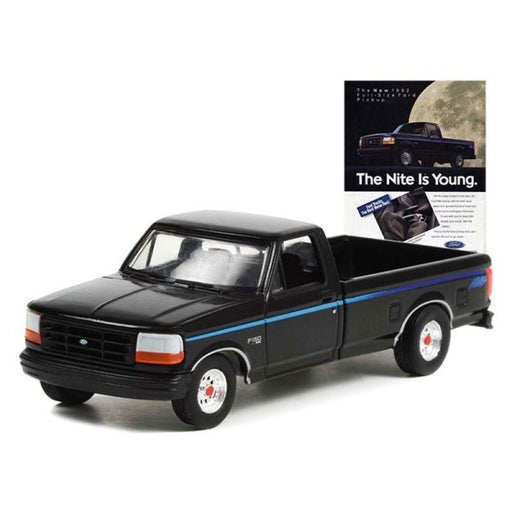 GreenLight 39100-F 1/64 1992 Ford F-150 Pickup (Nite Edition) - "The Nite is Young" (8144090267885)