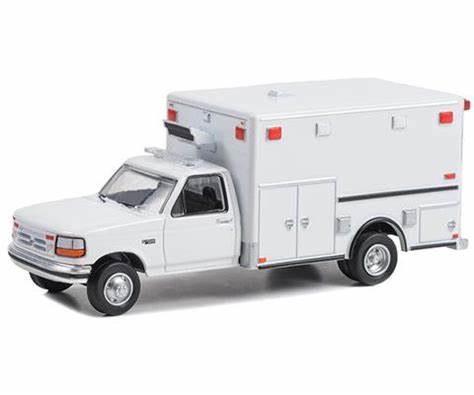 GreenLight GL-67061 1/64 1992 Ford F-350 Ambulance - Hobby City NZ (8888925716717)