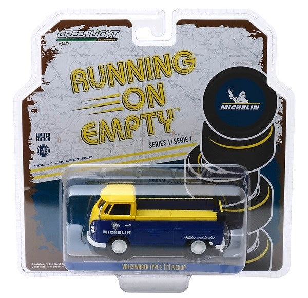 GreenLight 87010-E 1/43 Volkswagen Type 2 (T1) Pickup - Michelin (8868016324845)