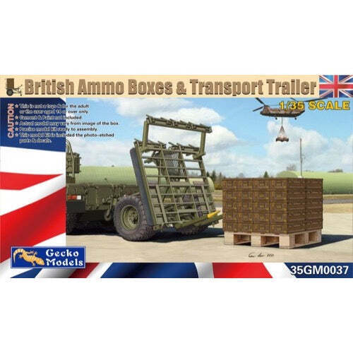 Gecko Models 35GM0037 1/35 British Ammo Boxes & Trailer - Hobby City NZ (8966322192621)