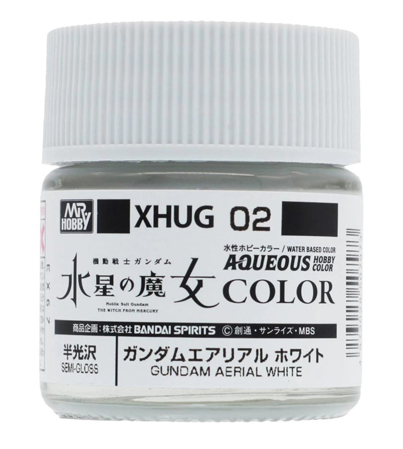 Gunze XHUG02 Mr Hobby Aqueous Gundam Color Witch from Mercury Aerial White Acylic Paint 10ml