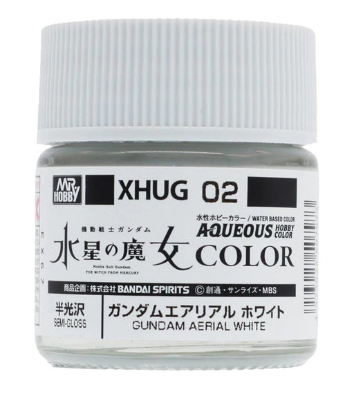 Gunze XHUG02 Mr Hobby Aqueous Gundam Color Witch from Mercury Aerial White Acylic Paint 10ml (8435707052269)