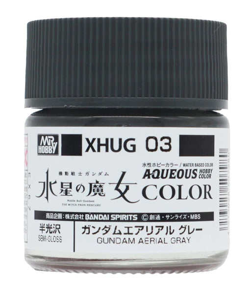 Gunze XHUG03 Mr Hobby Aqueous Gundam Color Witch from Mercury Aerial Grey Acylic Paint 10ml (8435707085037)
