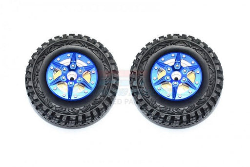 GPM Racing AW1906H 1.9" Aluminum 6 Poles Wheels with Brass Pendulum Weight & Crawler Tire - 2 Piece Set - Hobby City NZ