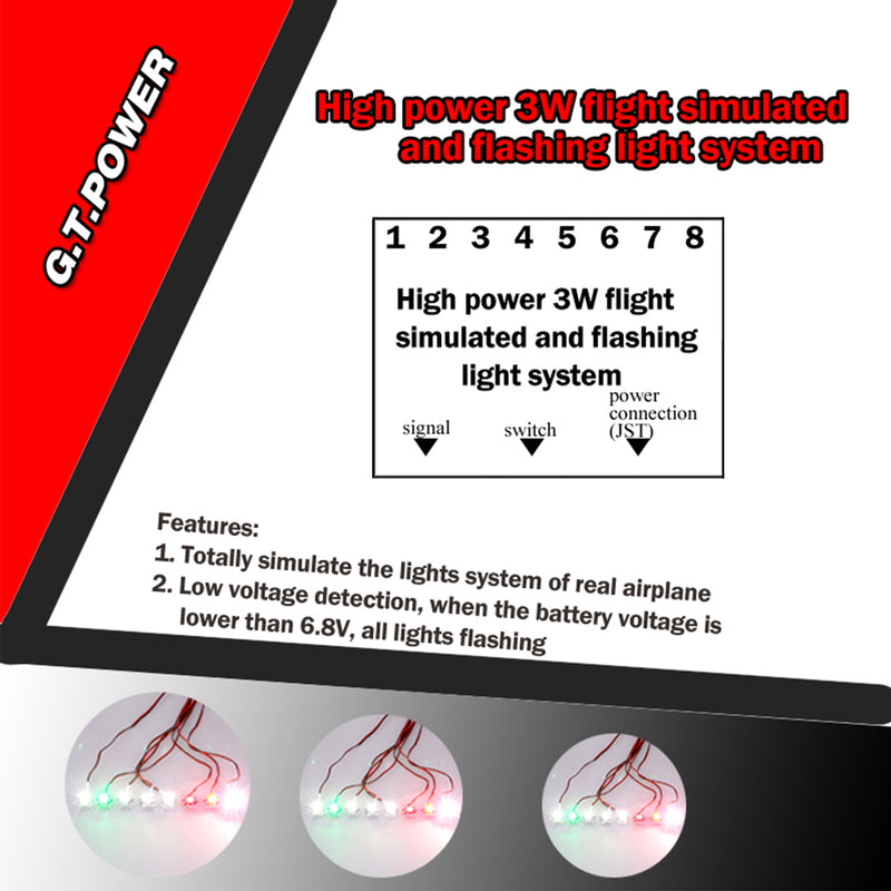 GT Power GT-87 Light System for Aircraft High Power 3W LEDs No.87 - Hobby City NZ (8347083636973)