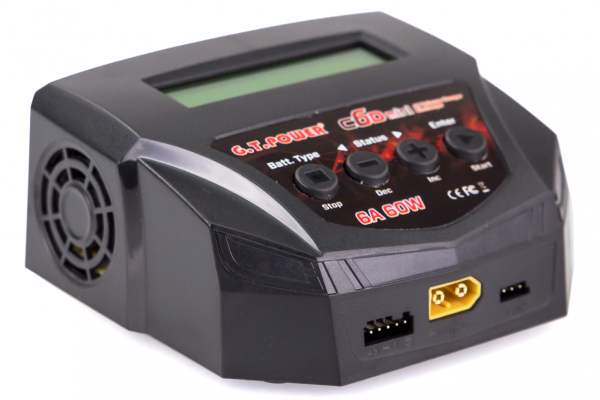 C6D Mini AC Charger 6A 60W 2-4S LiPo/LiFe/LiHV/Li-lon 6-8S NiMH/NiCd/Pb 6V-12V - Hobby City NZ