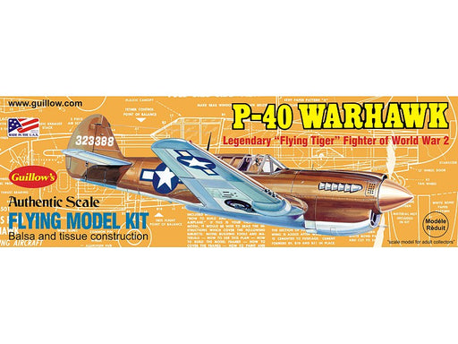 Guillows #501 1/30 P-40 Warhawk - Balsa Flying Kit (9075202162925)