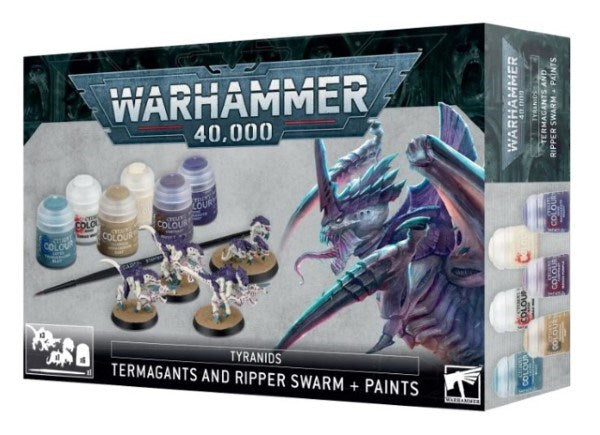 Warhammer 40 000 60-13 Tyranids Termagants and Ripper Swarm + Paints Set