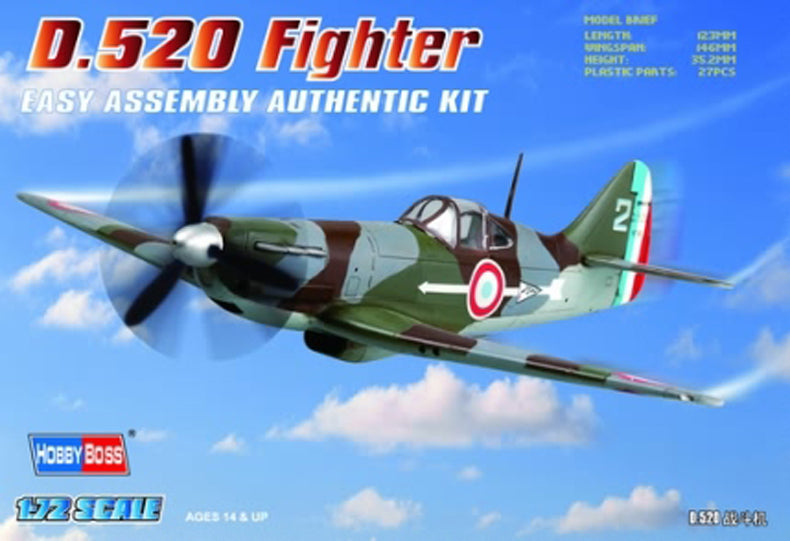Hobby Boss 80237 1/72 French D.520 Fighter - Hobby City NZ (8966338707693)