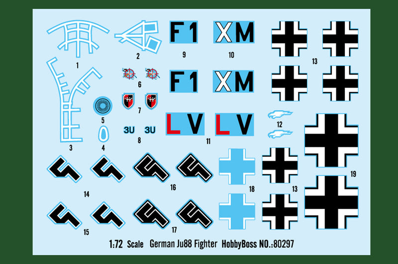 Hobby Boss 80297 1/72 German Ju88 Fighter
