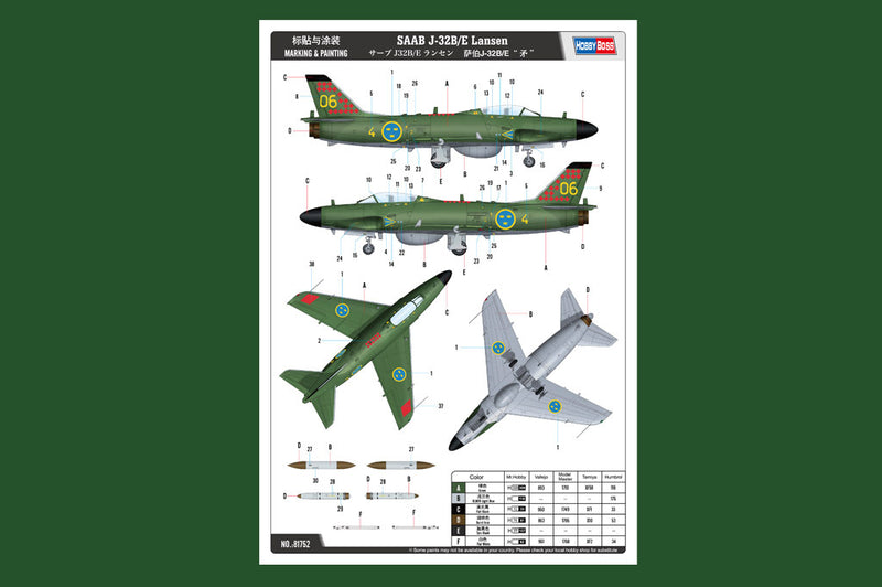 Hobby Boss 81752 1/48 SAAB J-32B/E Lansen