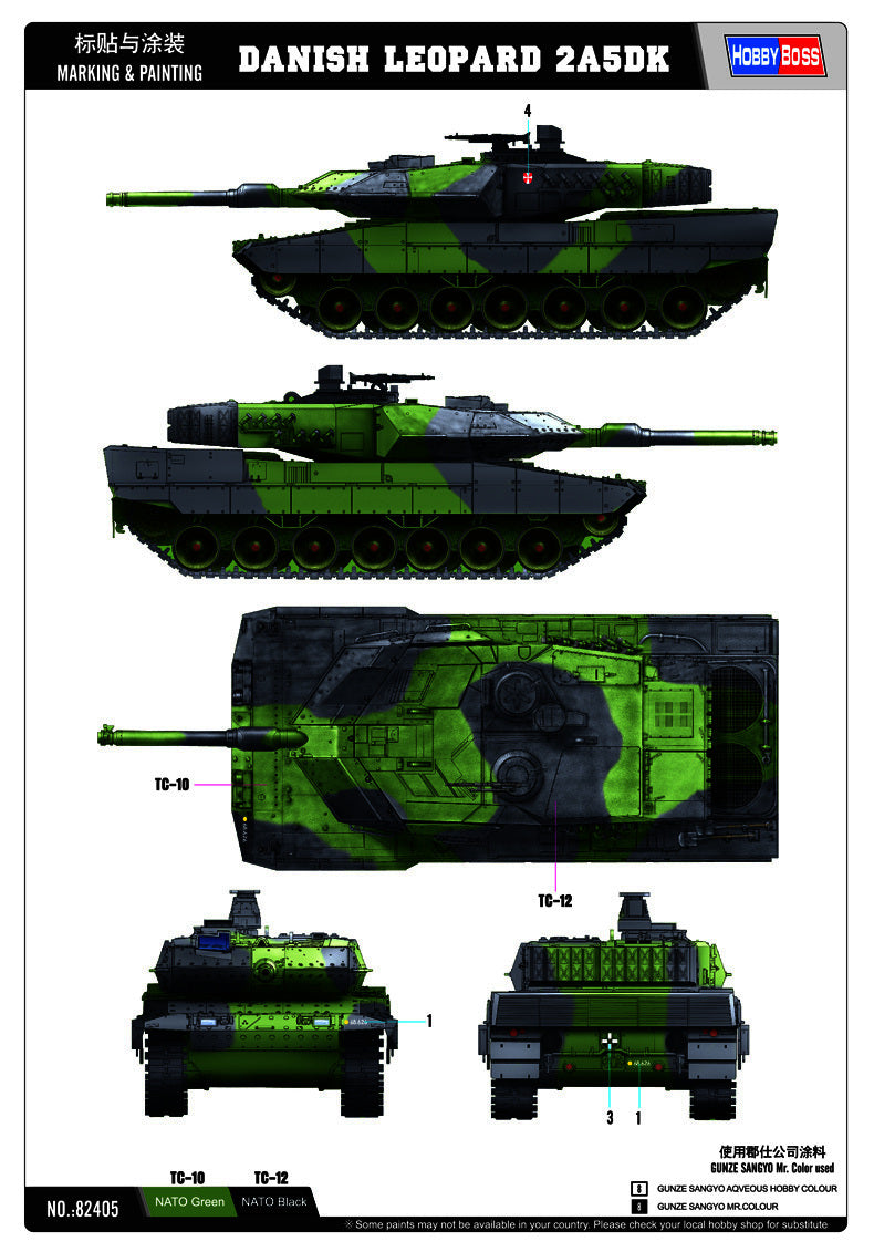 Hobby Boss 82405 1/35 Danish Leopard 2A5DK Tank