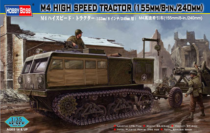 Hobby Boss 82408 1/35 M4 High Speed Tractor(155mm/8-in./240mm) - Hobby City NZ (8966340641005)
