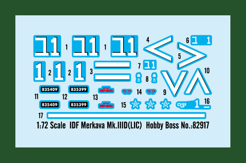 Hobby Boss 82917 1/72 IDF Merkava Mk.IIID(LIC)