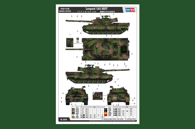 Hobby Boss 84501 1/35 Leopard 1A5 MBT