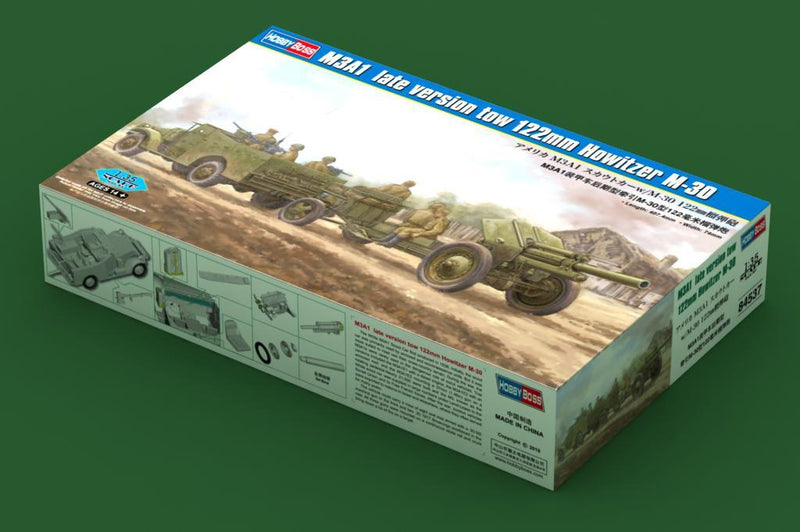 Hobby Boss 84537 1/35 M3A1 late version tow 122mm Howitzer M-30