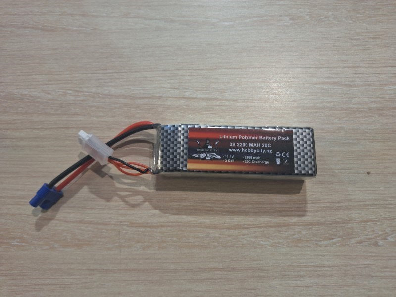 Helios 11.1V 3S 2200mah 20C Lipo Battery EC3 Plug