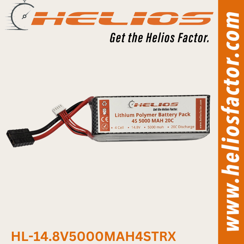 Helios - 14.8V 4S 5000mAh 20C Lipo Battery Traxxas Plug